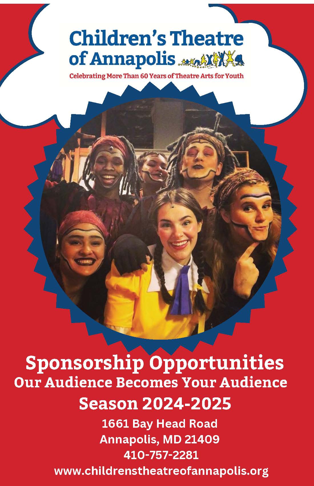 CTA 2024-2025 sponsor brochure, page 1 of 12: cover: Sponsorship Opportunities, Our Audience Becomes Your Audience, Season 2024-2025