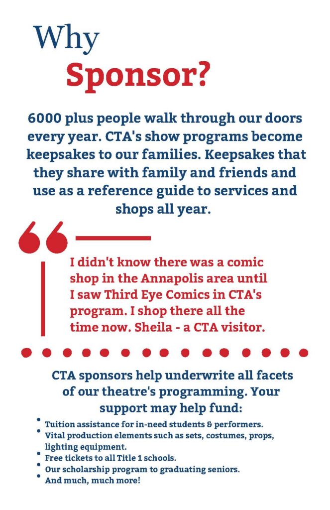 CTA 2024-2025 sponsor brochure, page 2 of 12: Why Sponsor?