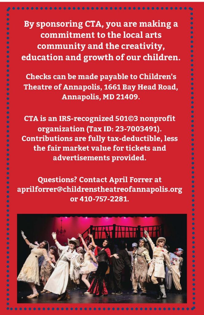 CTA 2024-2025 sponsor brochure, page 12 of 12: How to give: sponsorship contact information and tax ID