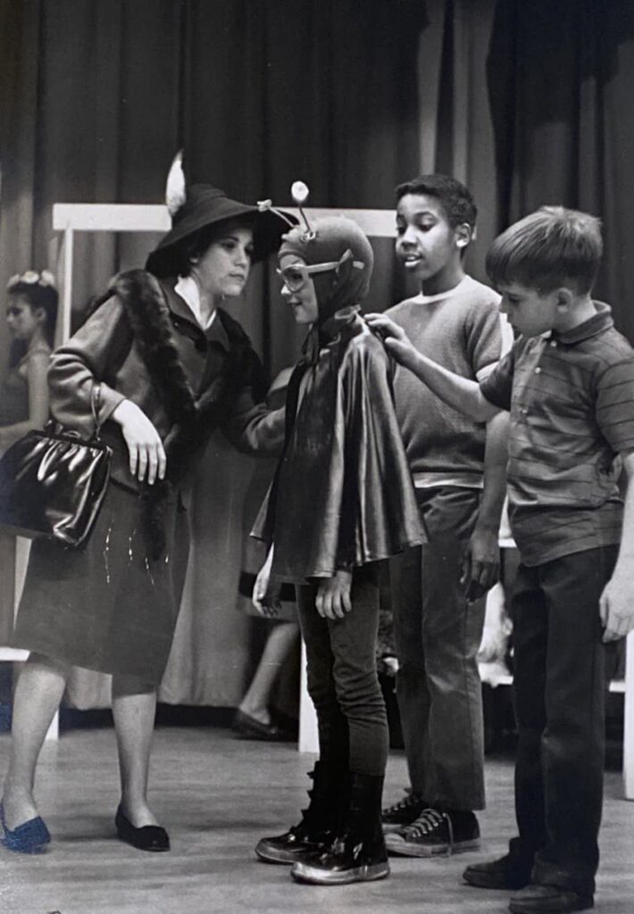 Black-and-white photo of young performers in CTA's N-24 From Mars (1970)