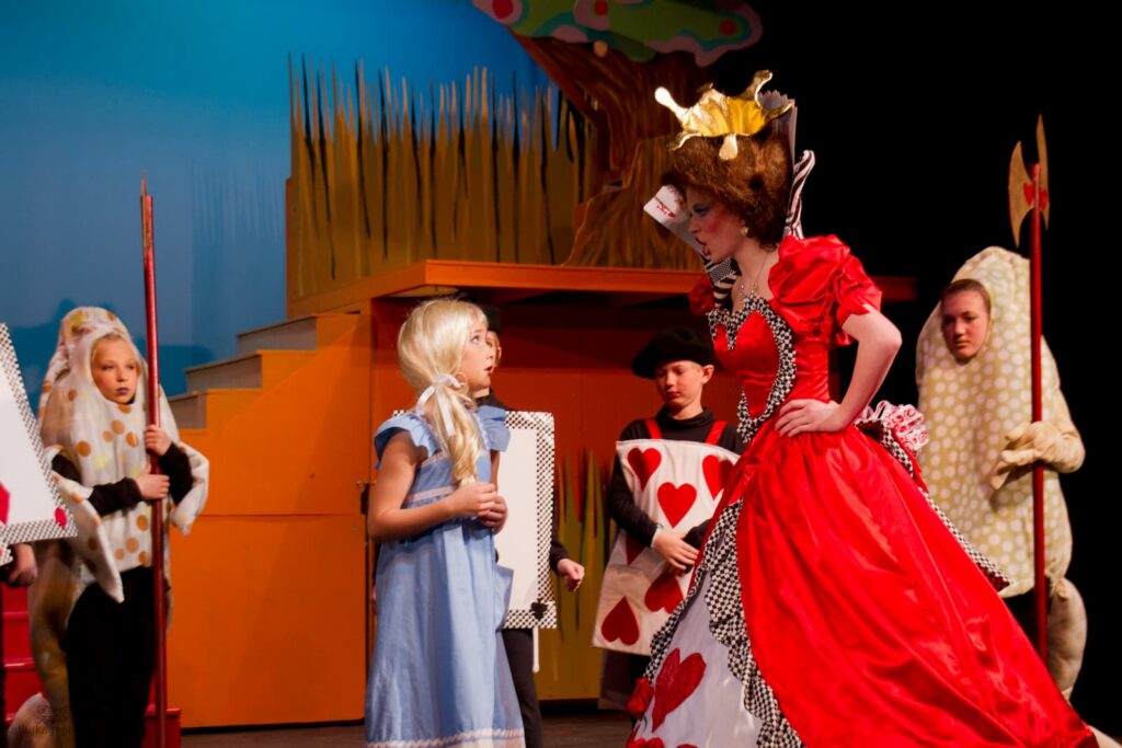 The Queen of Hearts and cast in CTA's 2012 Alice in Wonderland