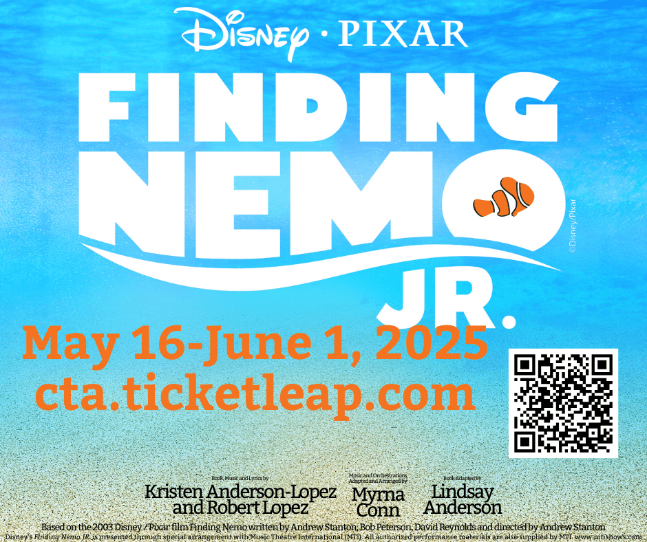 Disney and Pixar's Finding Nemo Jr., May 16 - June 1, 2025, tickets at cta.ticketleap.com