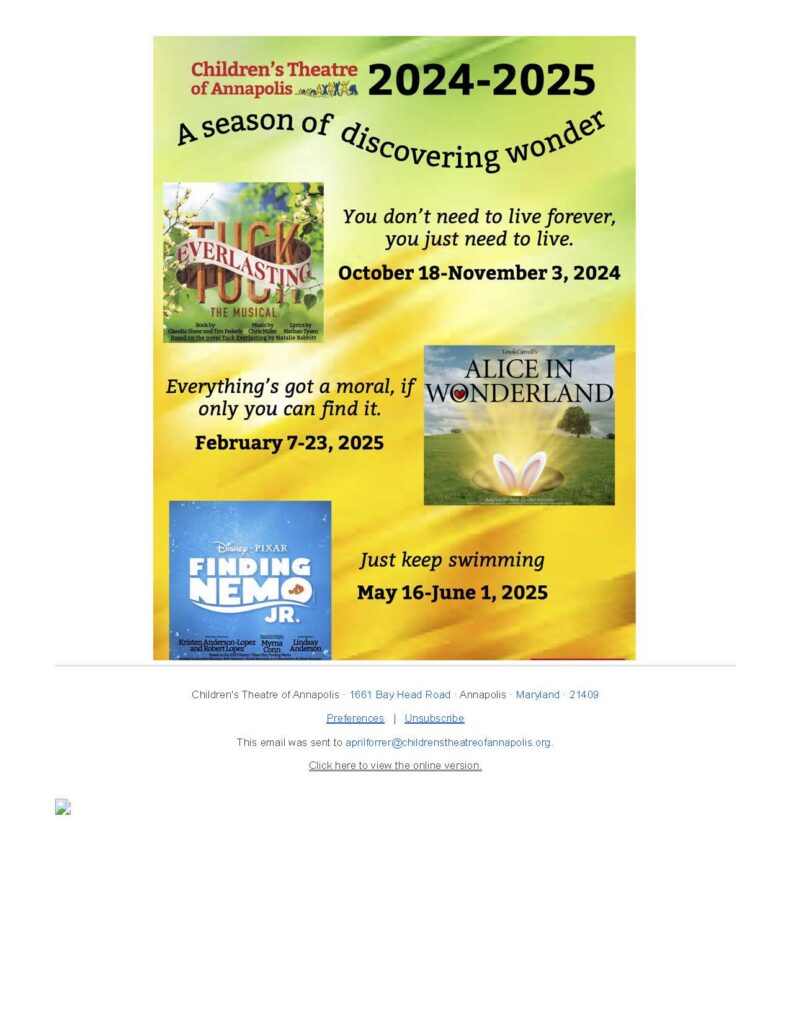 Press release, page 4 of 4: CTA 2024-2025 season, A Season of Discovering Wonder